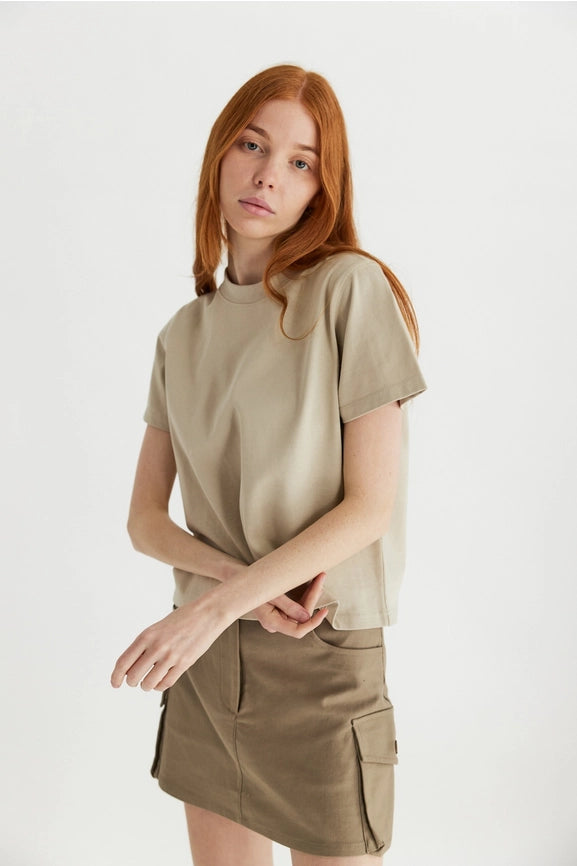 The Lanie Top | Everyday Cotton T-Shirt BONE-T-Shirt-MOD REF-S-BONE-Urbanheer