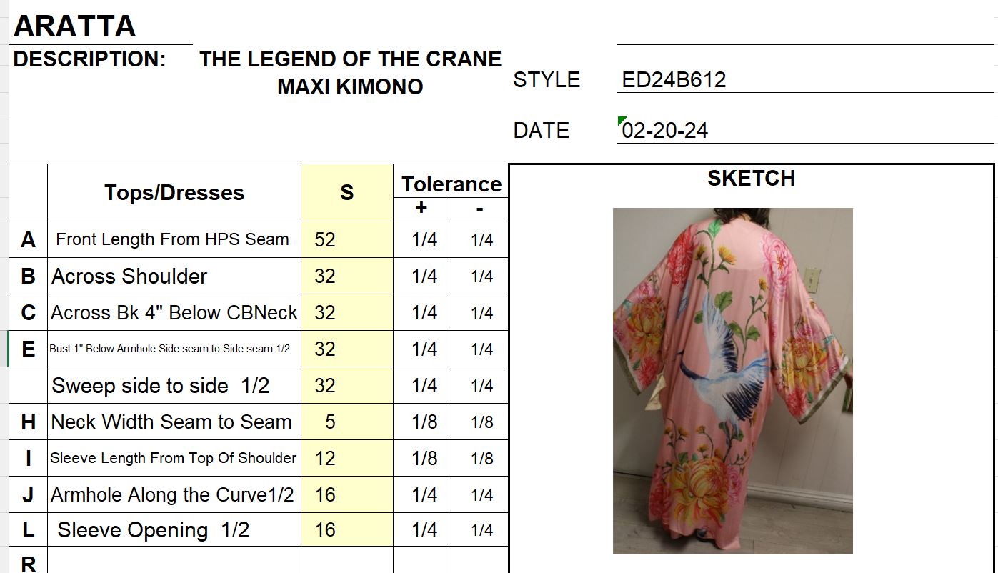 The Legend of the Crane Maxi Kimono / Topper-Kimono-Aratta-One Size-Rose Crane-Urbanheer