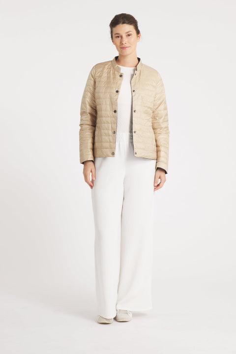 The Leicester in Matte | 2 in 1 Reversible Down Jacket | Camel / Ivory