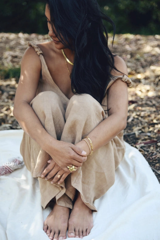 The Linen Jumpsuit // Rye-Jumpsuit-Beachwood-Bust: 20" Inseam: 23"-Urbanheer