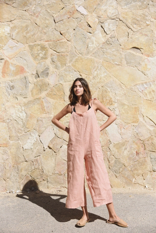 The Linen Overall // Gigi-Overall-Beachwood-One size fits most.-Urbanheer