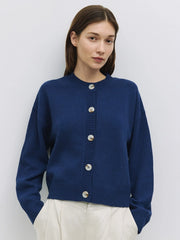 The Lucy Cardigan | Boxy Fit Button-Down Cardigan NAVY-Cardigan-MOD REF-S-NAVY-Urbanheer