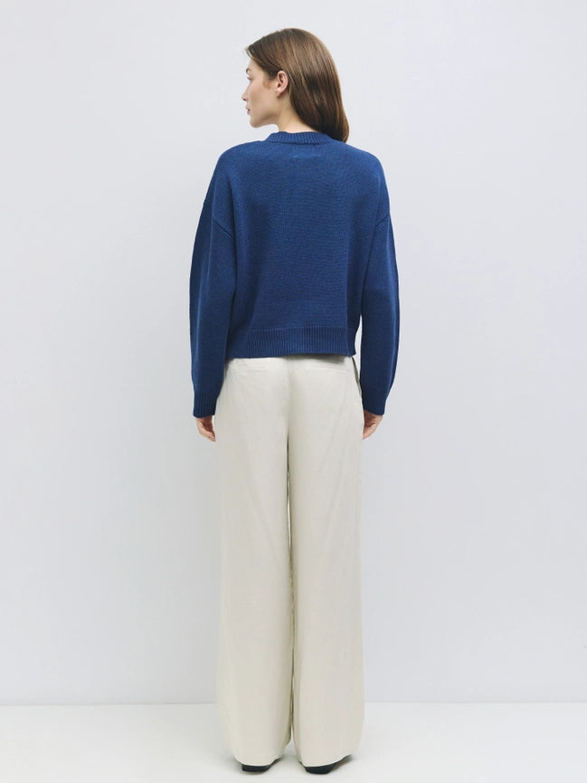 The Lucy Cardigan | Boxy Fit Button-Down Cardigan NAVY-Cardigan-MOD REF-S-NAVY-Urbanheer