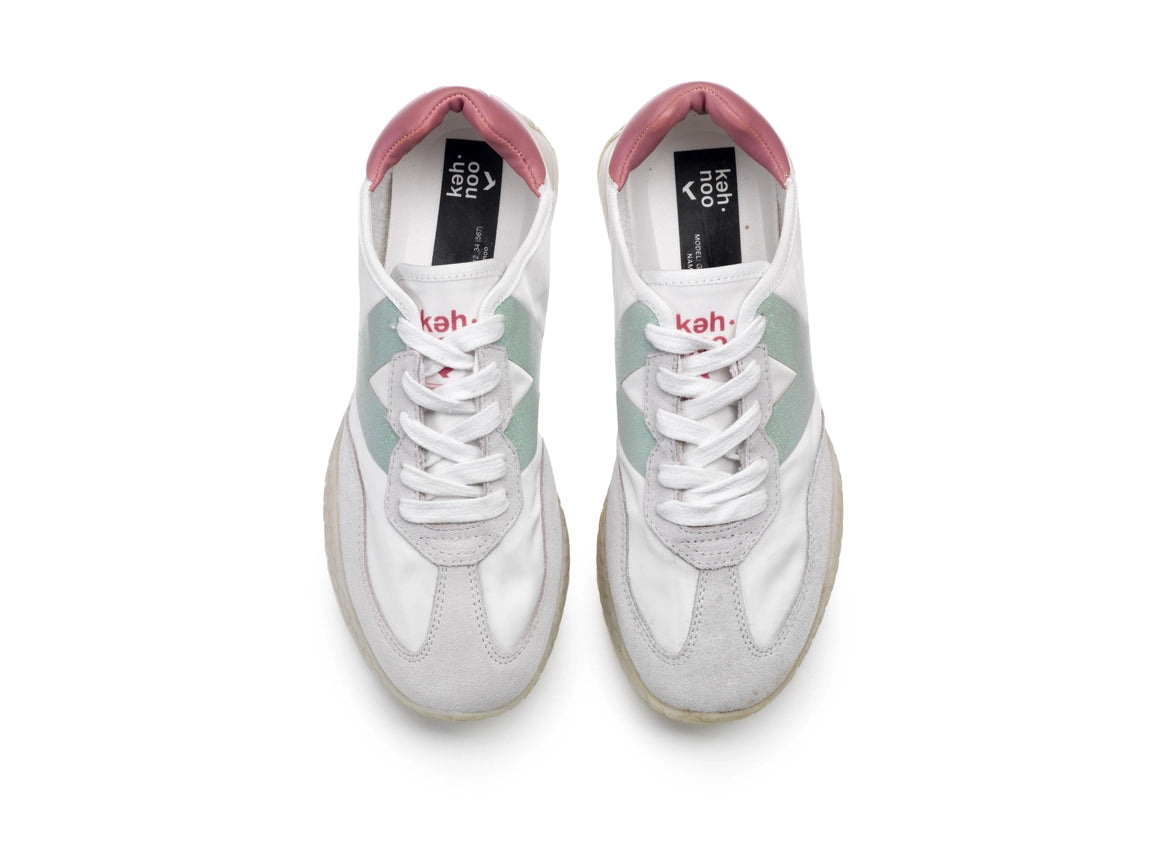 The Luminor - Lifestyle Sneakers White/Sage/Pink-Sneakers-KEH-NOO-36-White/Sage/Pink-Urbanheer