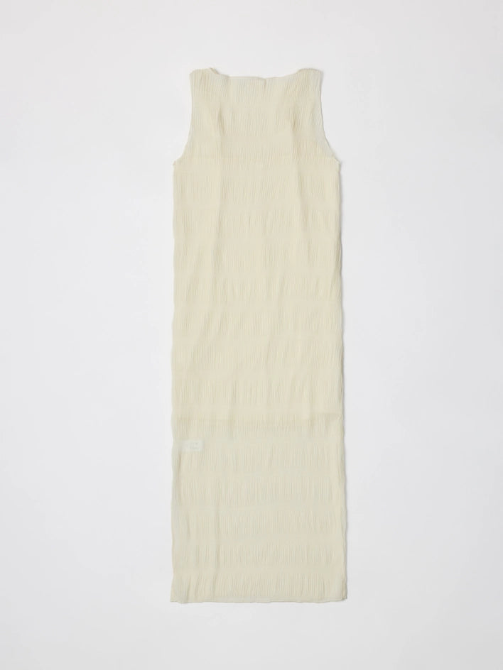 The Malika Dress | Crinkled Boat Neck Maxi Dress CREAM-Dress-All Row-S-CREAM-Urbanheer