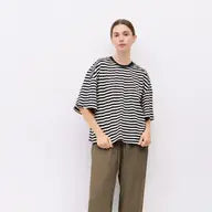 The Max Top | Striped Boxy Elbow Tee