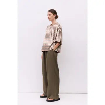 The Max Top | Striped Boxy Elbow Tee