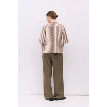 The Max Top | Striped Boxy Elbow Tee