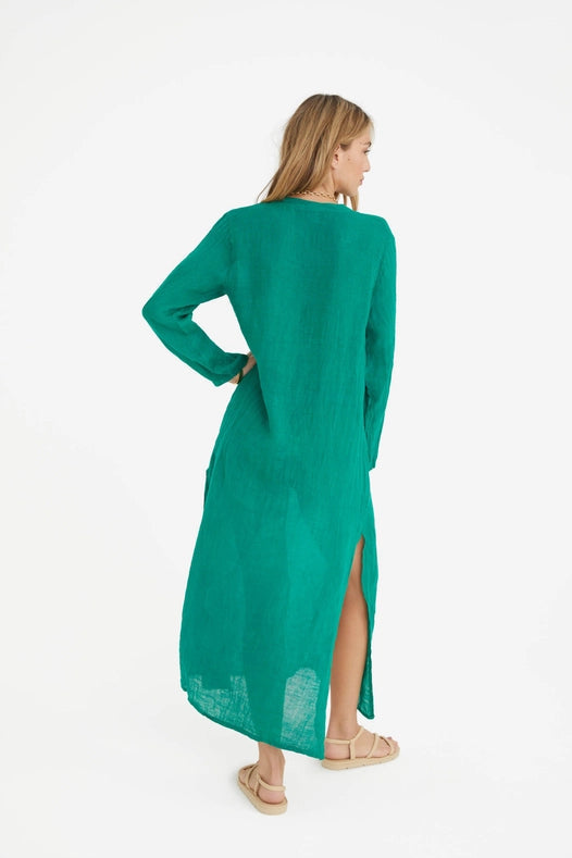 The Maxine Dress in Emerald