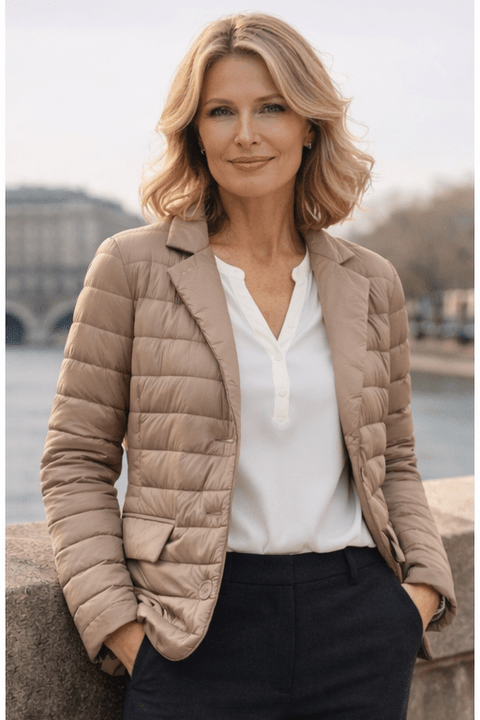 The Mayfair | Down Blazer | Taupe | New Deluxe