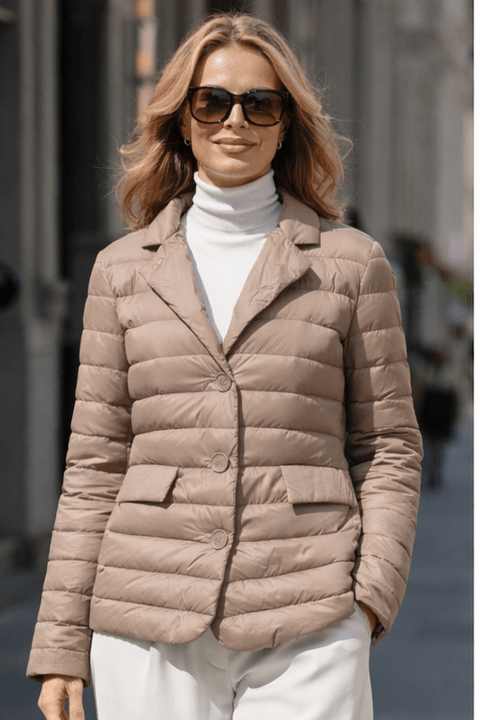 The Mayfair | Down Blazer | Taupe | New Deluxe