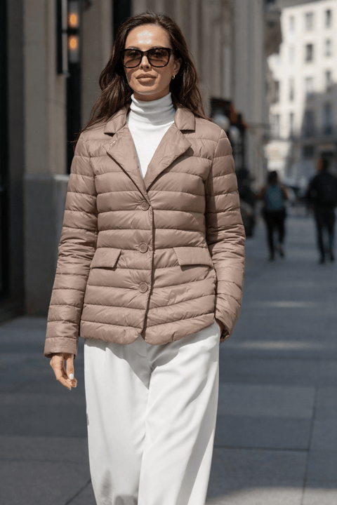 The Mayfair | Down Blazer | Taupe | New Deluxe