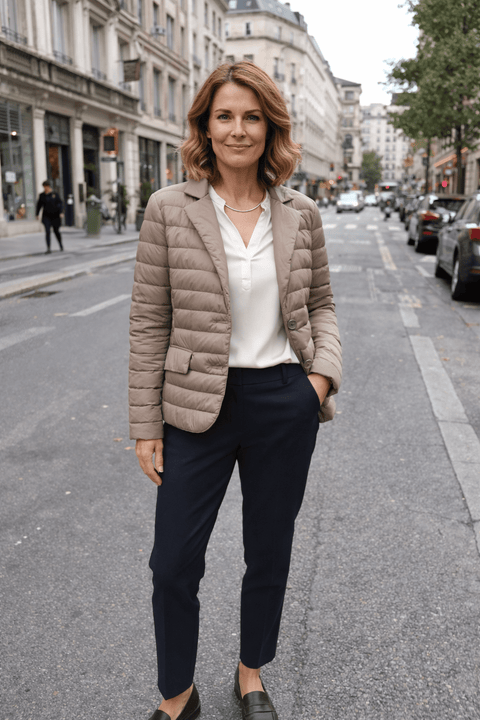 The Mayfair | Down Blazer | Taupe | New Deluxe