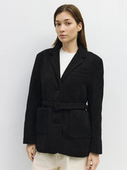 The Mercer Blazer | Belted Winter Blazer BLACK-Blazer-All Row-S-BLACK-Urbanheer