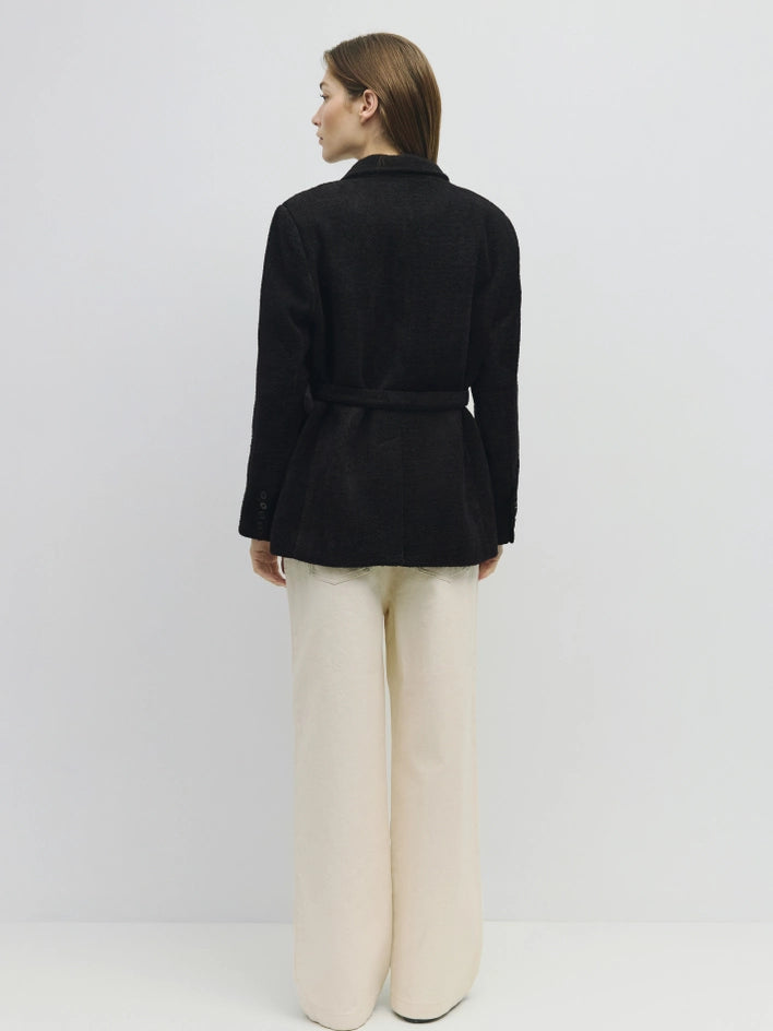 The Mercer Blazer | Belted Winter Blazer BLACK-Blazer-All Row-S-BLACK-Urbanheer