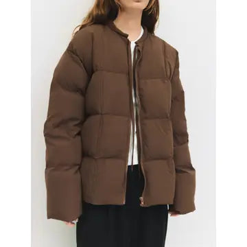 The Mila Jacket | Puffer Jacket with Neck Tie Detail