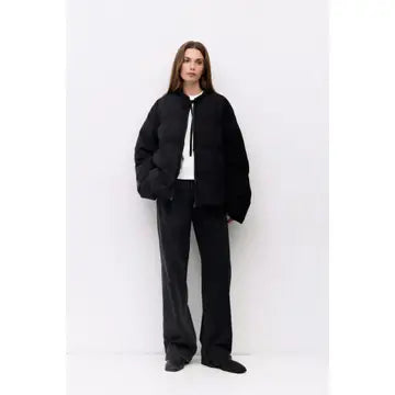 The Mila Jacket | Puffer Jacket with Neck Tie Detail