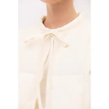 The Mila Jacket | Puffer Jacket with Neck Tie Detail