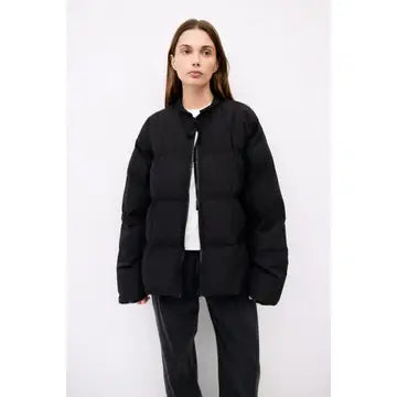 The Mila Jacket | Puffer Jacket with Neck Tie Detail