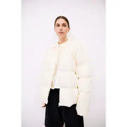The Mila Jacket | Puffer Jacket with Neck Tie Detail