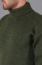 The Modern Submariner - Roll Neck Merino Wool Jumper Green-Jumper-Paul James Knitwear-XS-Green-Urbanheer