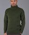 The Modern Submariner - Roll Neck Merino Wool Jumper Green-Jumper-Paul James Knitwear-XS-Green-Urbanheer