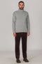 The Modern Submariner - Roll Neck Merino Wool Jumper Light Grey-Jumper-Paul James Knitwear-S-Light Grey-Urbanheer