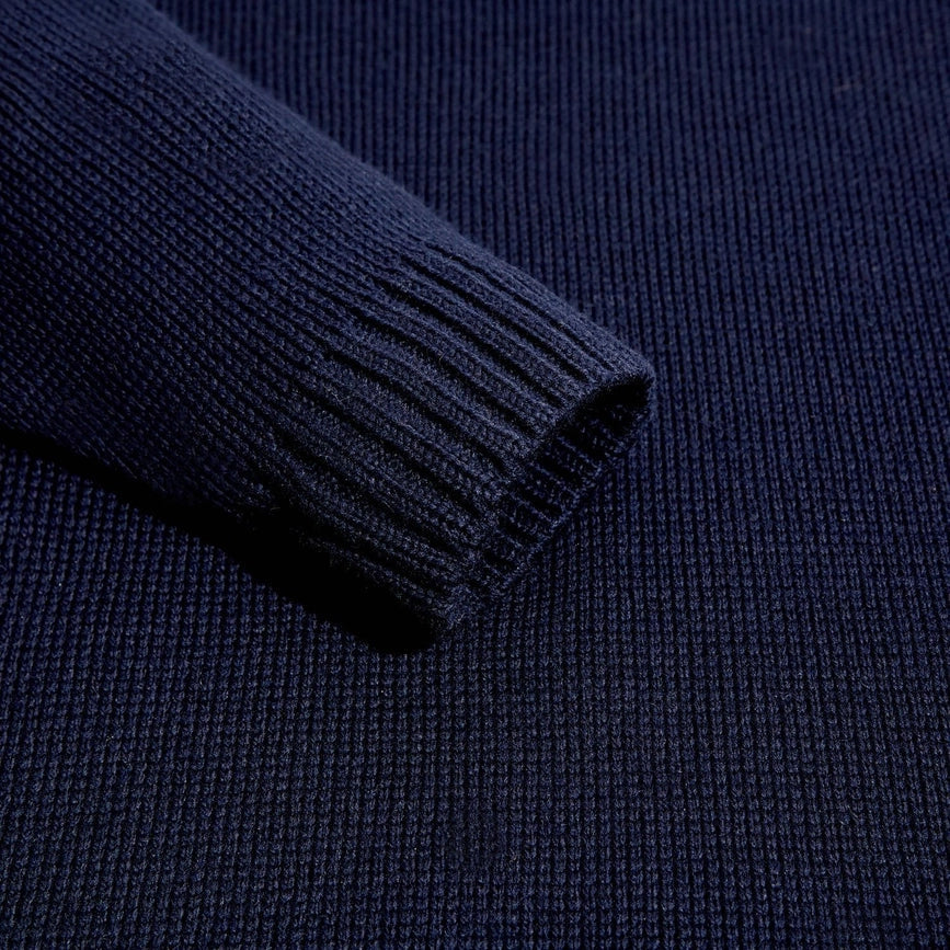The Modern Submariner - Roll Neck Merino Wool Jumper Navy-Jumper-Paul James Knitwear-XS-Navy-Urbanheer
