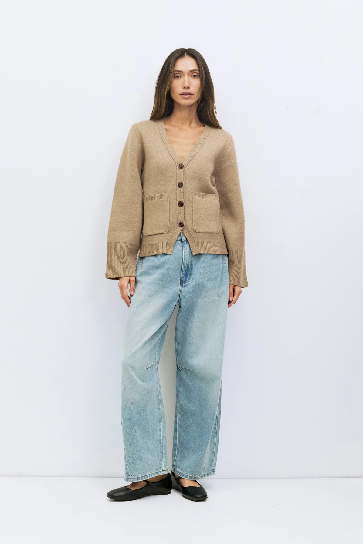 The Mona Cardigan | Wide Sleeve Fitted Cardigan