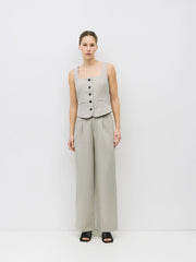 The Nichole Pants | Pleated Trousers-Pants-MOD REF-S-Beige-Urbanheer