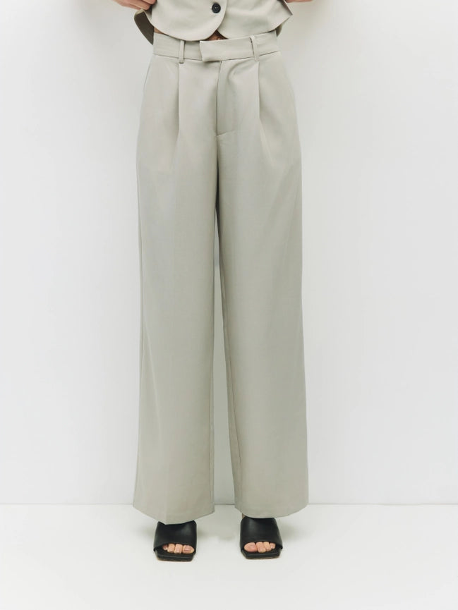 The Nichole Pants | Pleated Trousers-Pants-MOD REF-S-Beige-Urbanheer