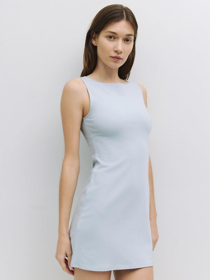 The Nikki Dress | Brushed Cotton Mini Dress LIGHT BLUE-Dress-All Row-S-LIGHT BLUE-Urbanheer