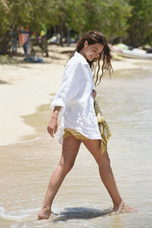 The Palma Shirt // Blanco-Shirt-Beachwood Baby-100% Linen-Urbanheer