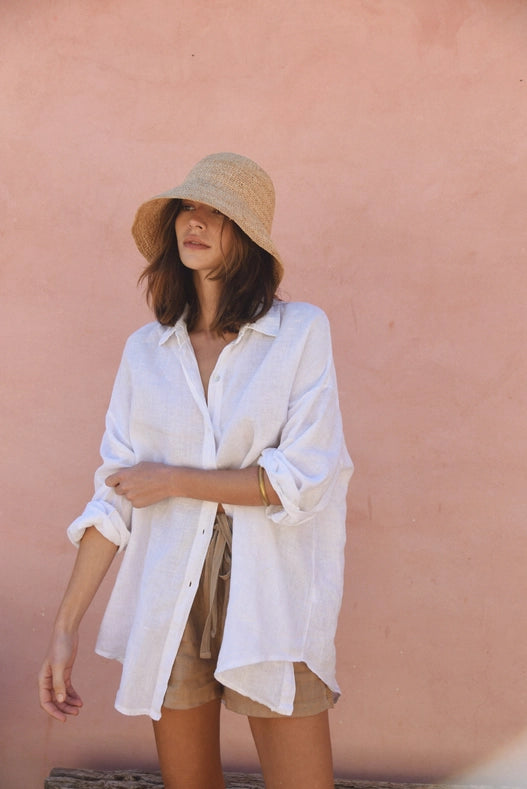The Palma Shirt // Blanco-Shirt-Beachwood Baby-100% Linen-Urbanheer