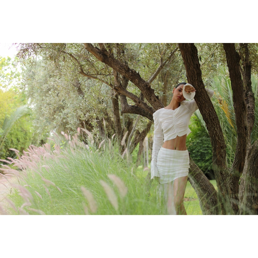 The Paper Linen Skirt-Skirt-Dor Raw Luxury-S-Off-White-Urbanheer