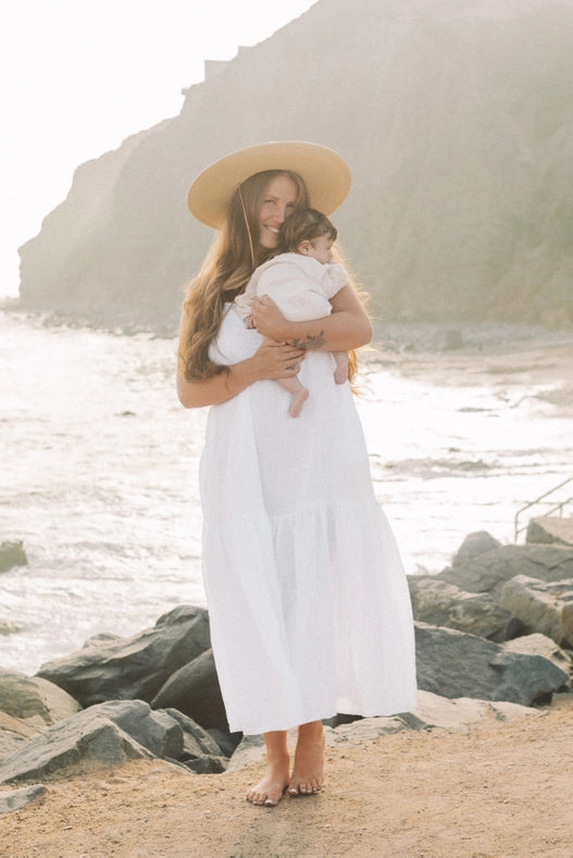 The Puglia Dress // Blanco-Dress-Beachwood Baby-Bust: 36-40" Length: 51"-Urbanheer