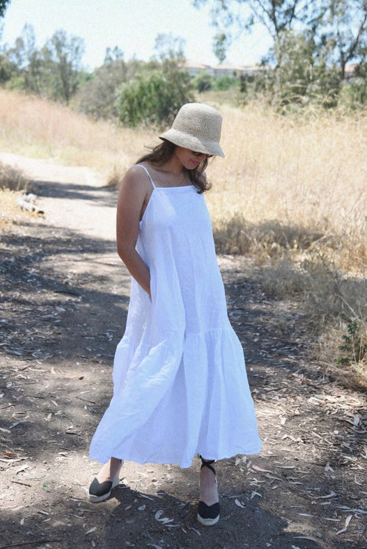 The Puglia Dress // Blanco-Dress-Beachwood Baby-Bust: 36-40" Length: 51"-Urbanheer