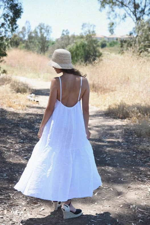 The Puglia Dress // Blanco-Dress-Beachwood Baby-Bust: 36-40" Length: 51"-Urbanheer