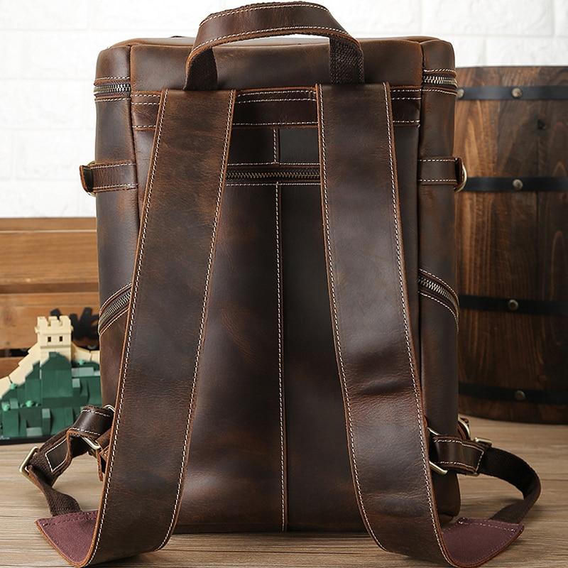 The Raoul Backpack | Handmade Vintage Leather Backpack-Backpack-Steel Horse Leather-Leather-39x28x13cm-Urbanheer