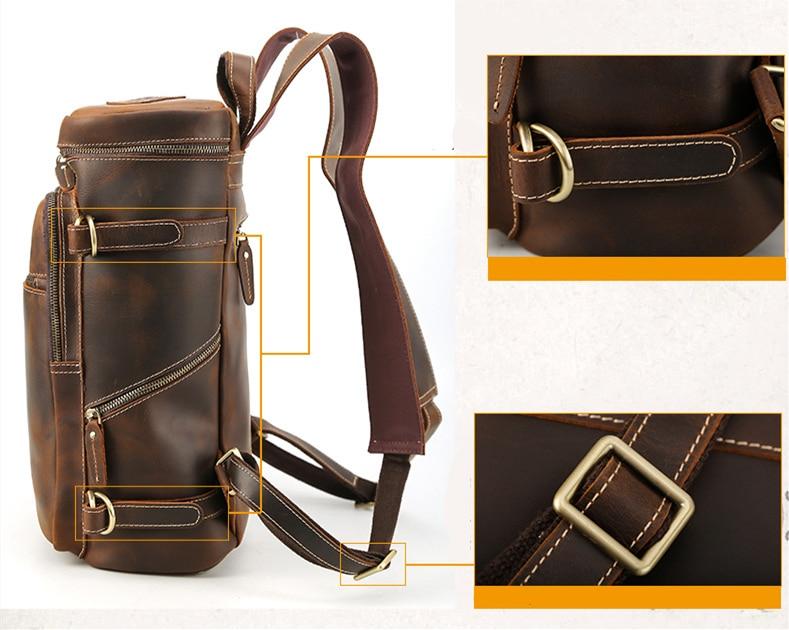 The Raoul Backpack | Handmade Vintage Leather Backpack-Backpack-Steel Horse Leather-Leather-39x28x13cm-Urbanheer