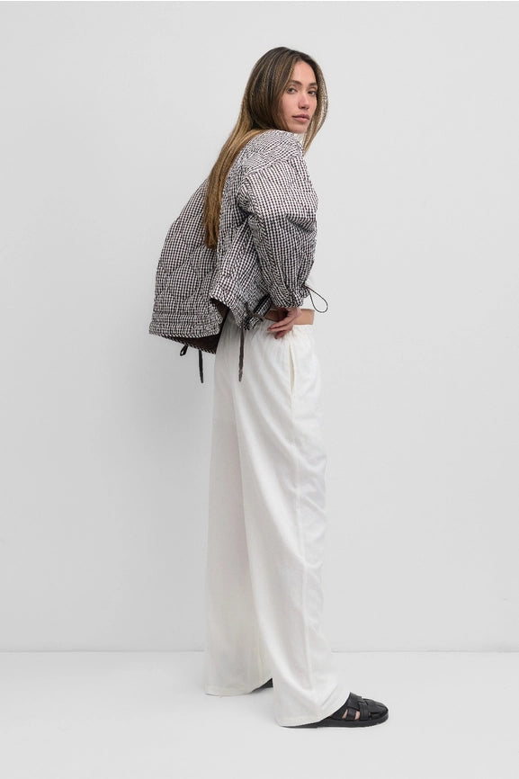 The Rochelle Jacket | Quilted Gingham Jacket BROWN-Jacket-MOD REF-S-BROWN-Urbanheer