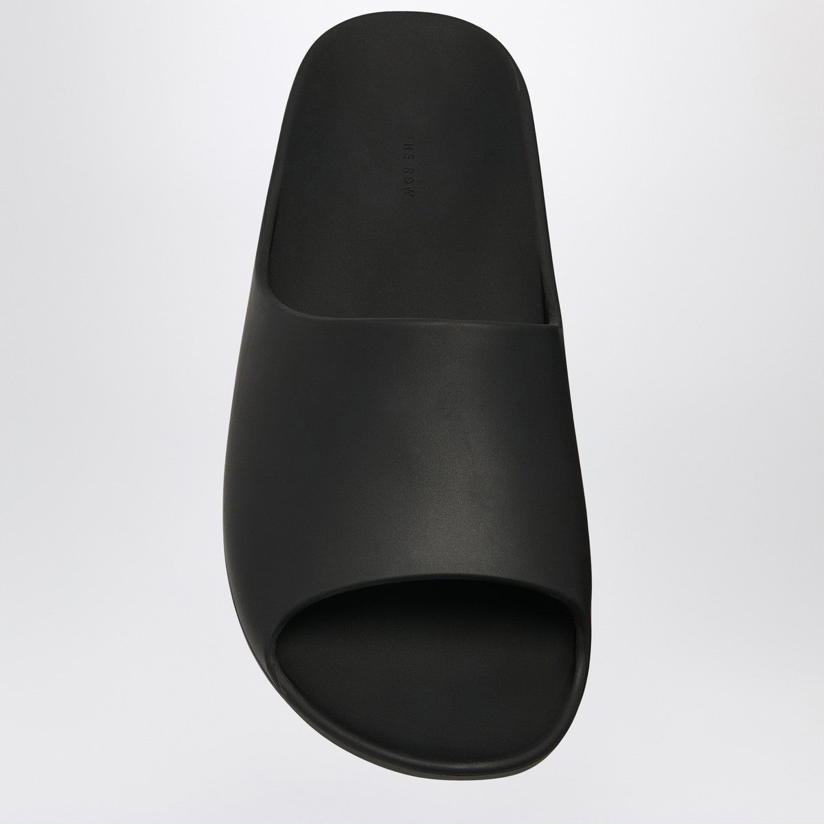 The Row Black Ama rubber slide sandal