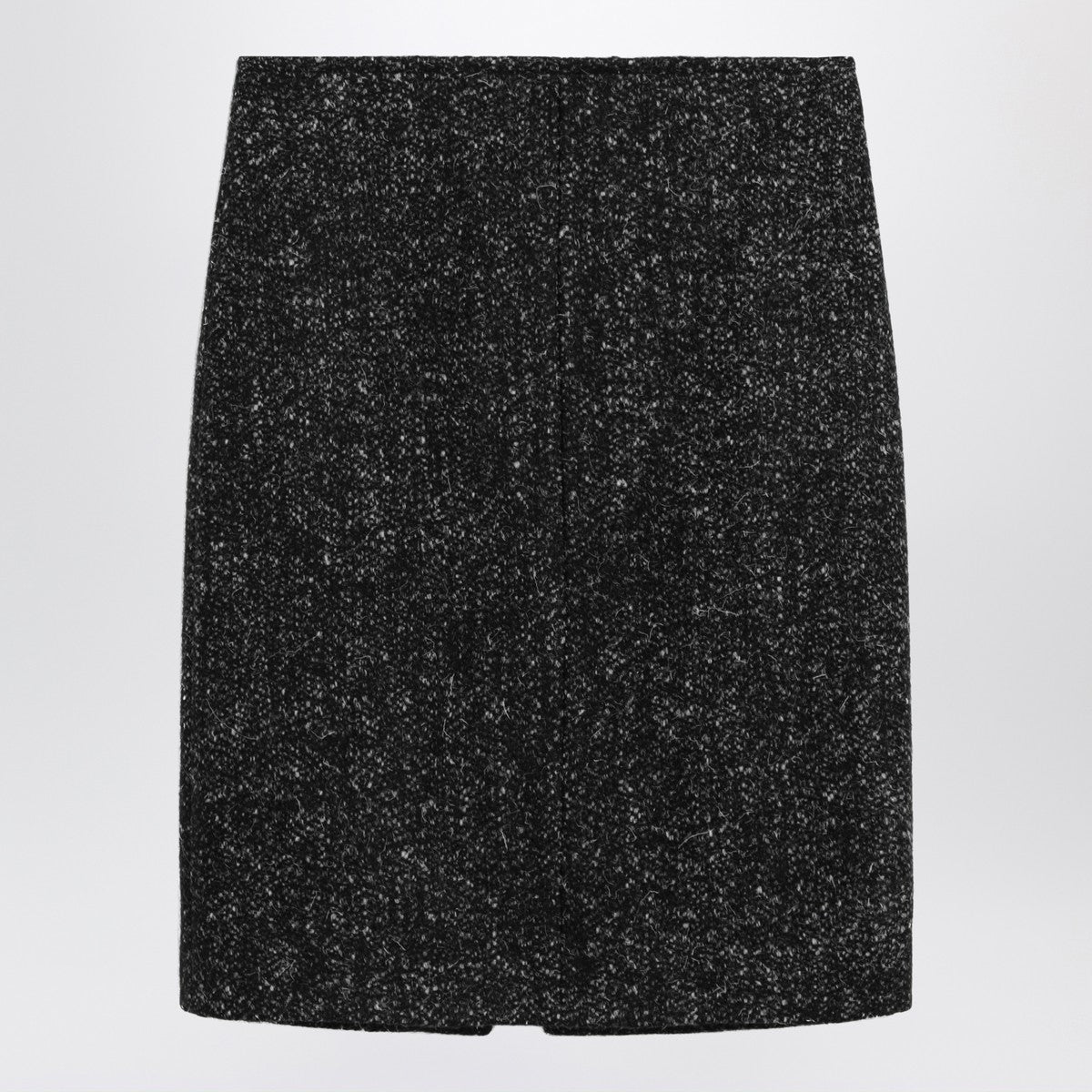 The Row Black wool bouclé skirt