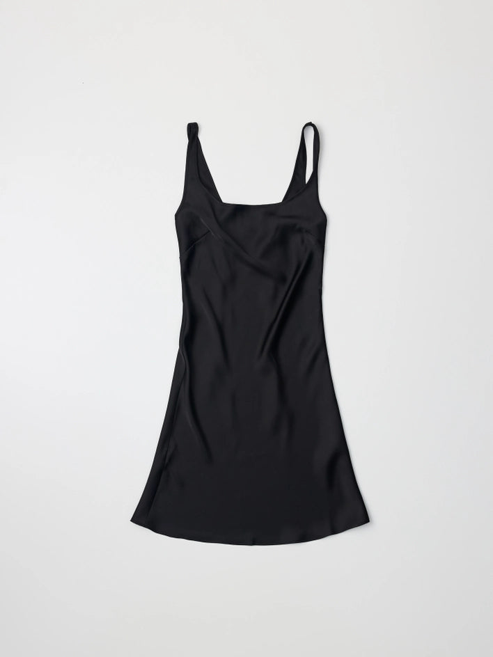 The Ruby Dress | Bias Cut Knee Length Dress BLACK-Dress-All Row-S-BLACK-Urbanheer