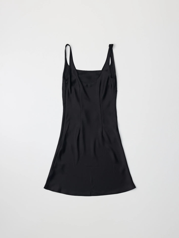 The Ruby Dress | Bias Cut Knee Length Dress BLACK-Dress-All Row-S-BLACK-Urbanheer