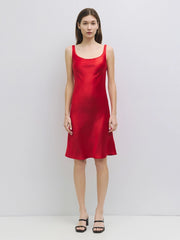 The Ruby Dress | Bias Cut Knee Length Dress RED-Dress-All Row-S-RED-Urbanheer