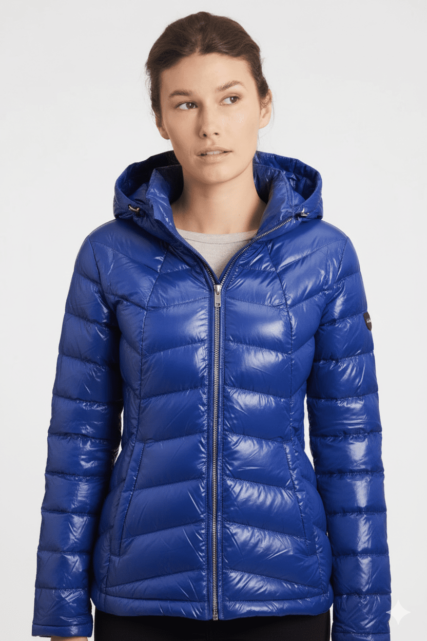 The Senenne | Hooded Down Jacket | Electric Blue