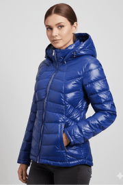 The Senenne | Hooded Down Jacket | Electric Blue