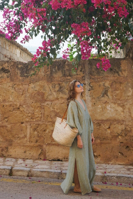 The Siena Dress // Sage-Dress-Beachwood-One size fits most.-Urbanheer