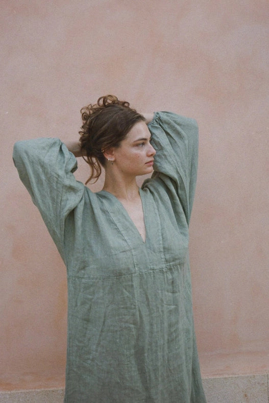 The Siena Dress // Sage-Dress-Beachwood-One size fits most.-Urbanheer